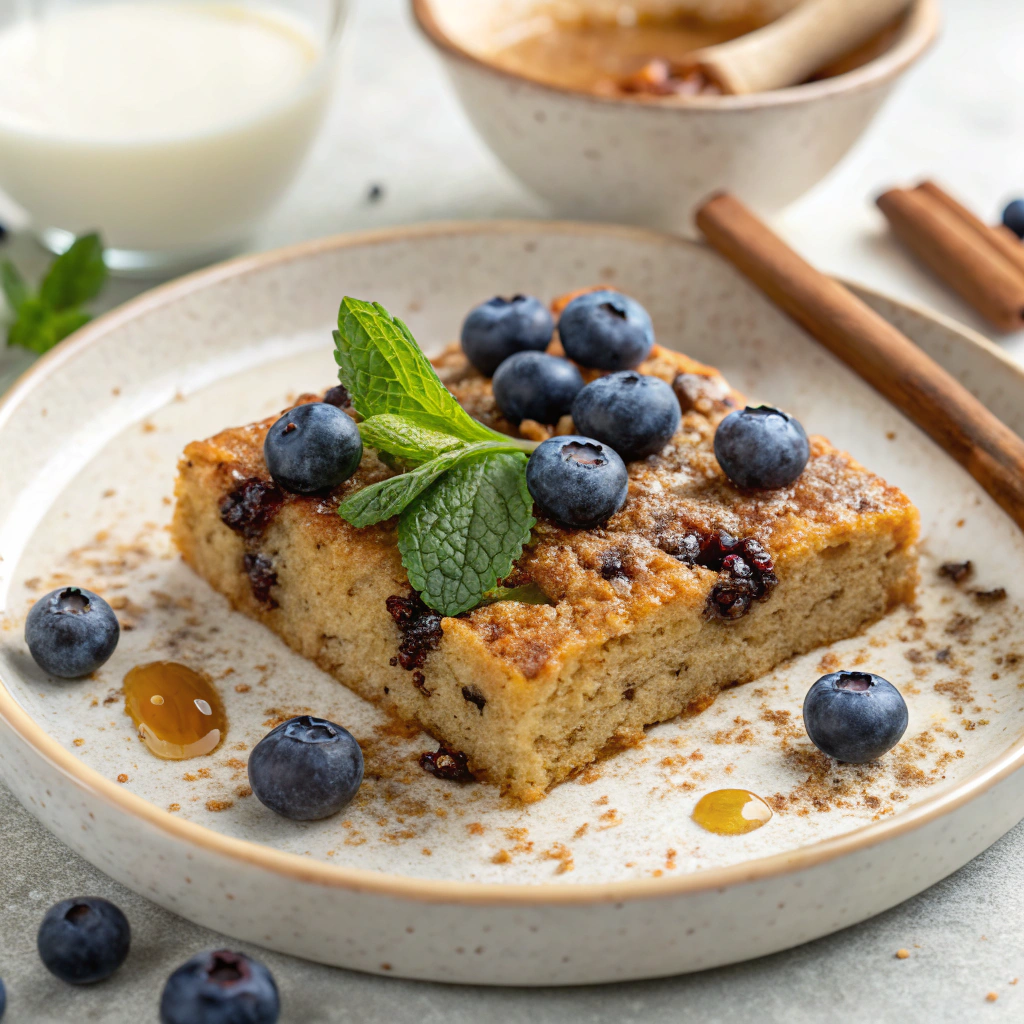 Healthy Quinoa Breakfast Bake with Blueberries (Gluten & Dairy Free)