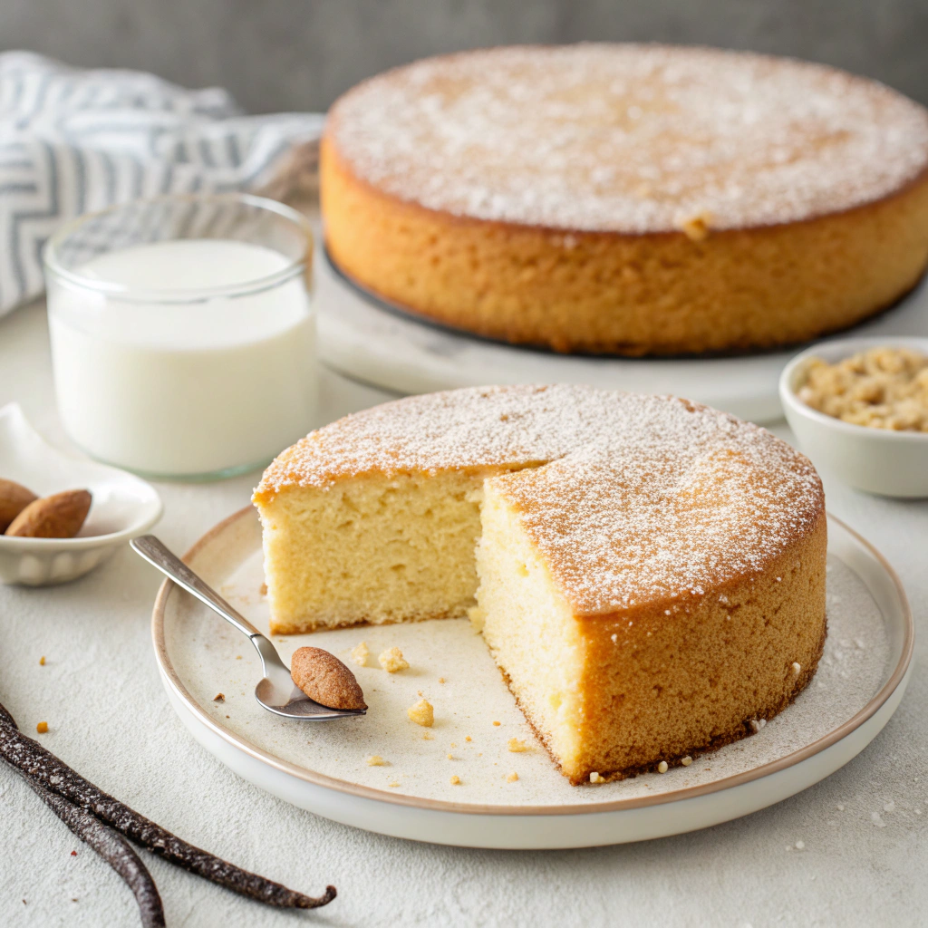 Easy Buckwheat Vanilla Sponge Cake – No Butter, No Dairy